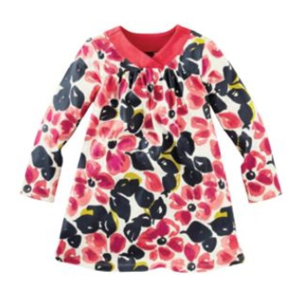 TEA COLLECTION 10 Water Blossom Twirly Dress in Milk China - Picture 1 of 6